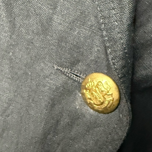 Vintage Breeches Double Breasted Linen Black  Vest with Gold Accents Size 6 - Picture 6 of 8